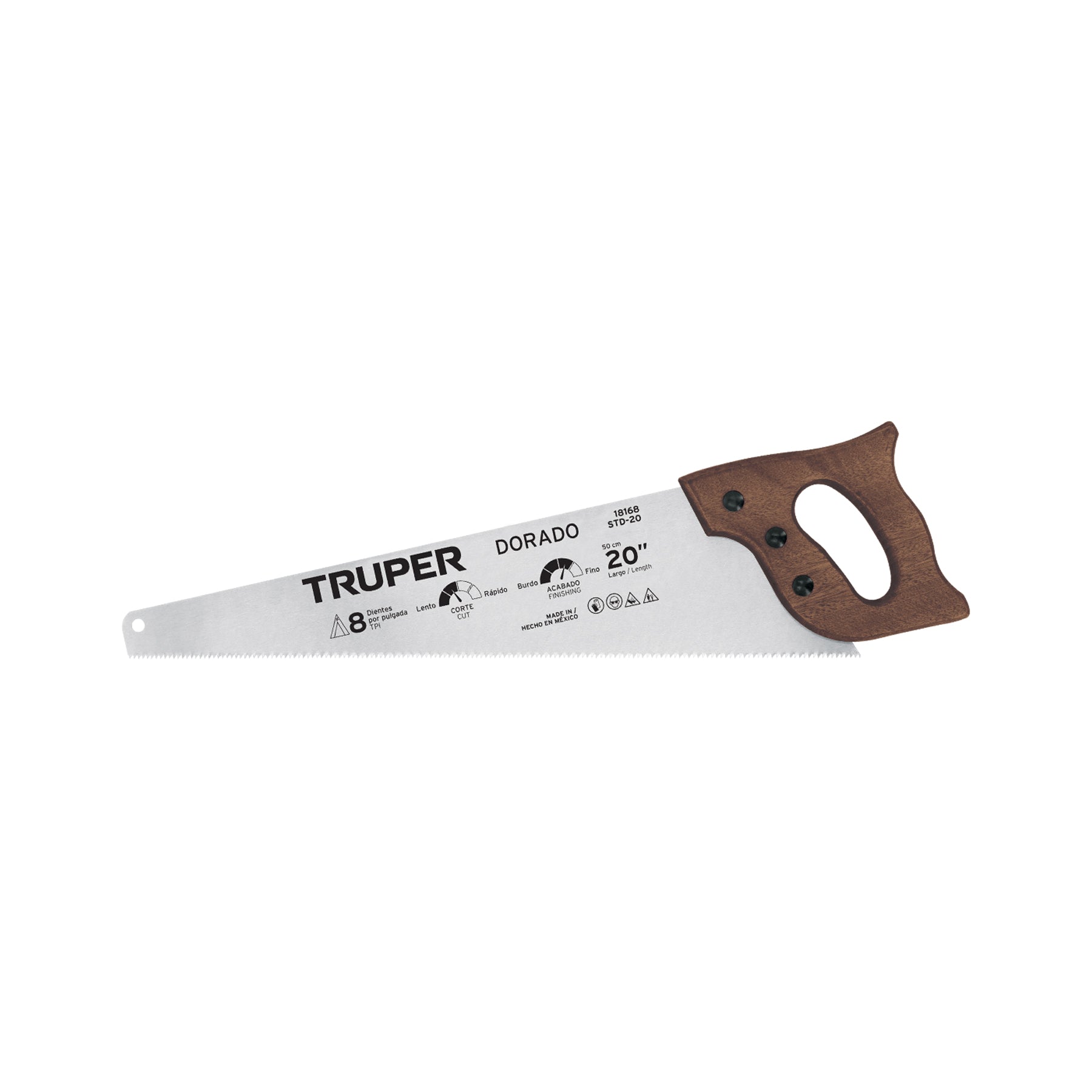 SERRUCHO 20" DORADO, 8 DPP, TRUPER