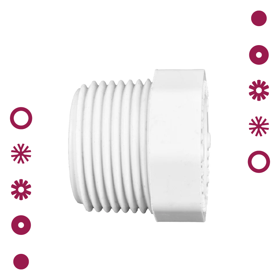 TAPON FINAL MACHO 3/4" PVC