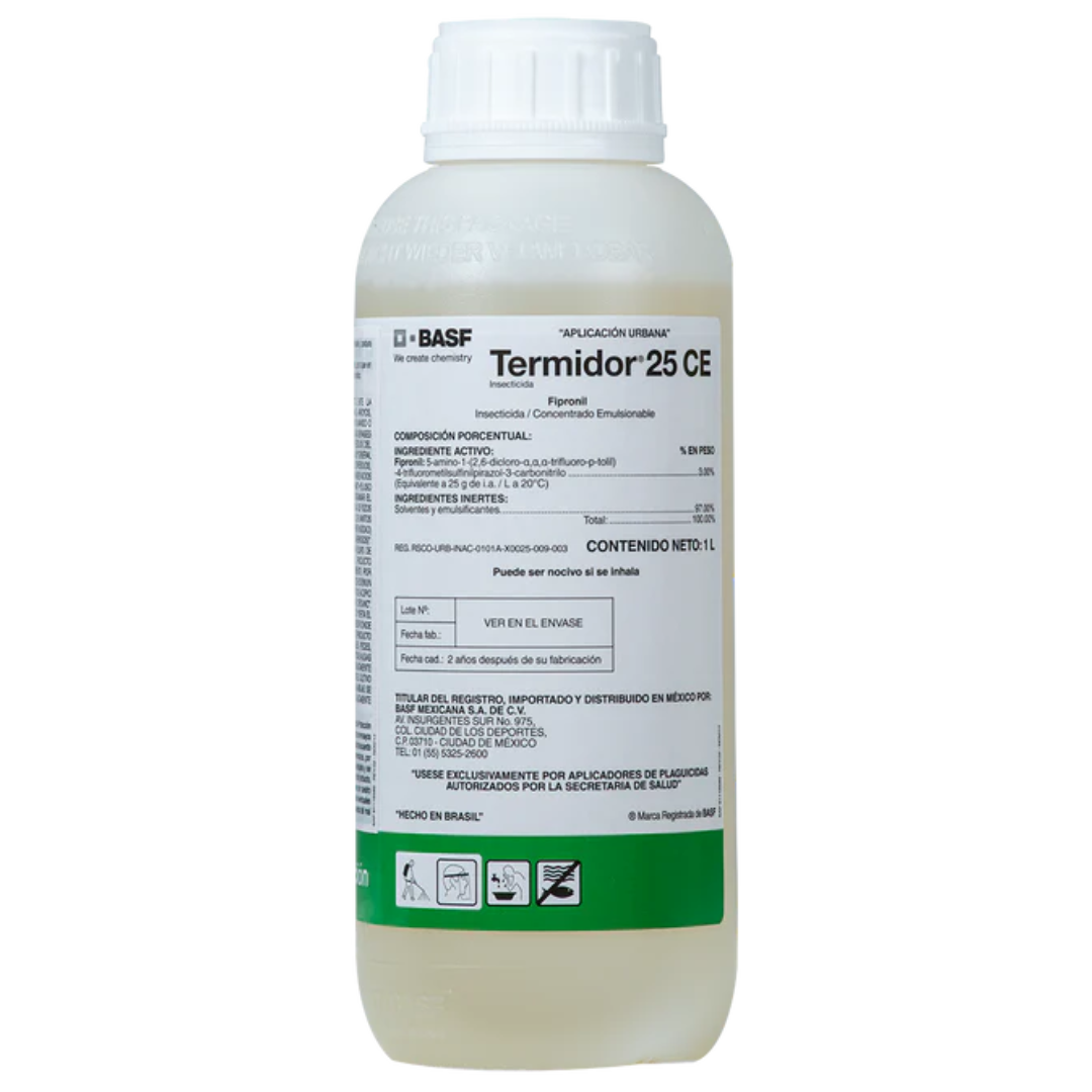 TERMIDOR 25 CE,INSECTICIDA DE CONTROL DE TERMITAS 1L - 08