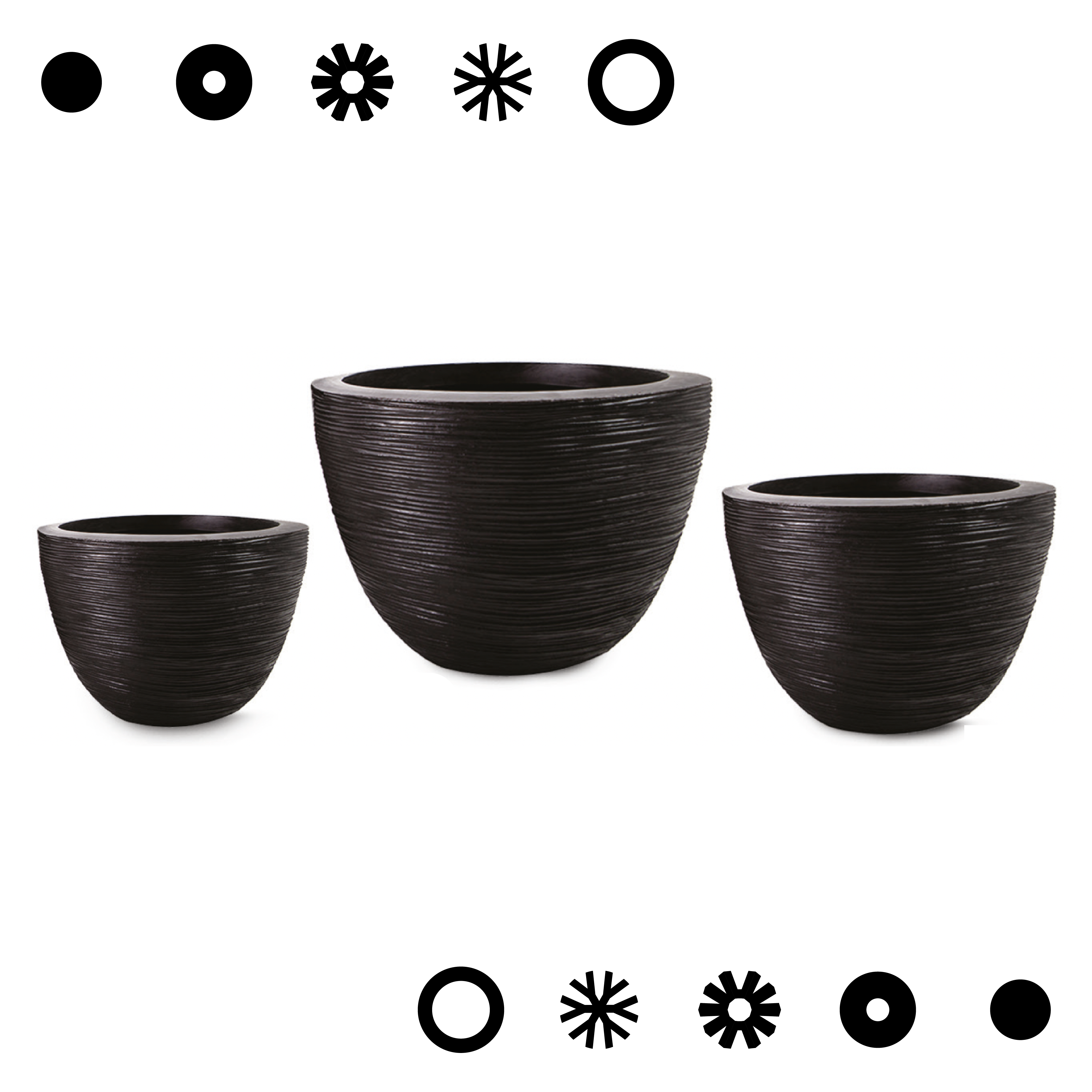 MACETA DE POLIETILENO TEUCHITLAN CHICA (ACERO)