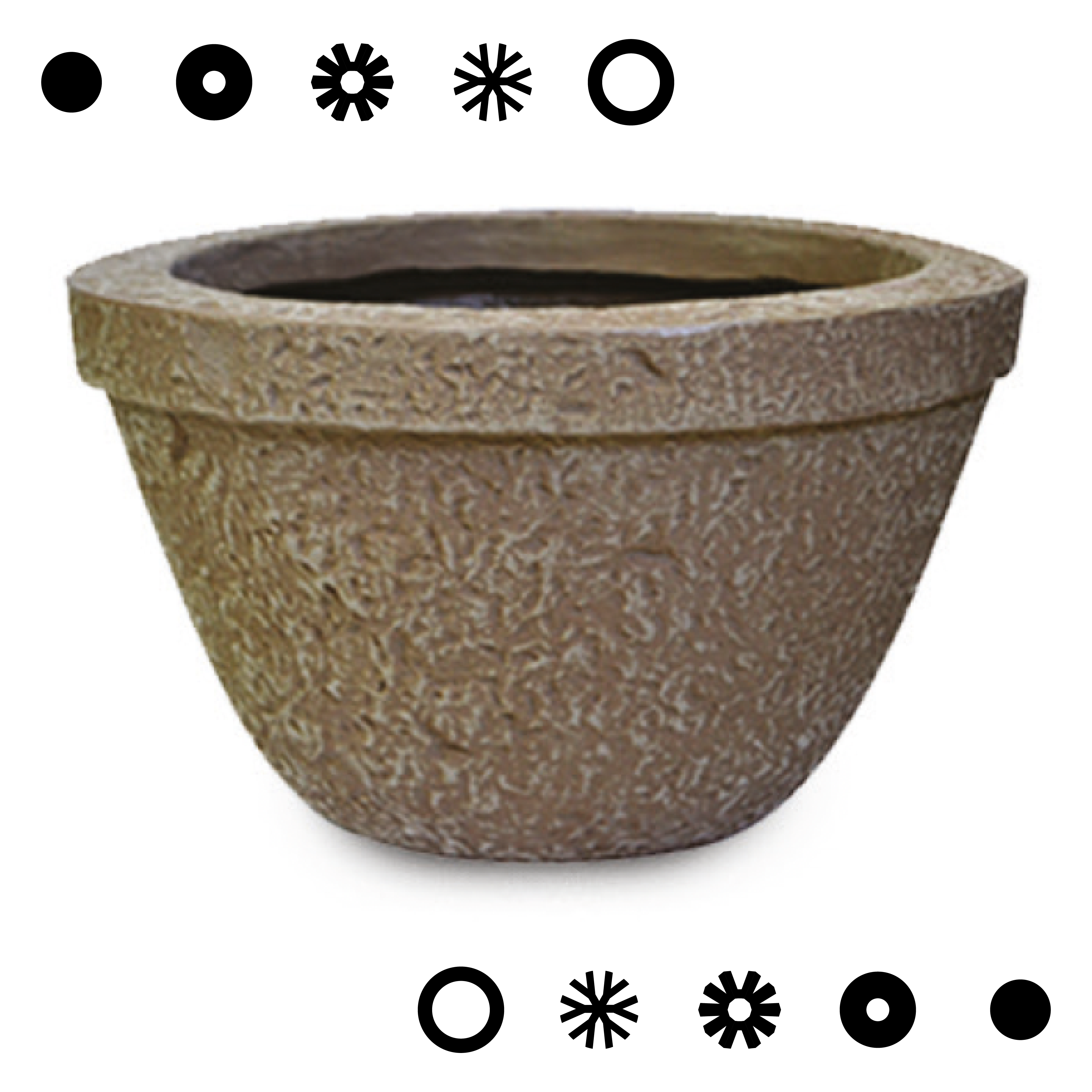 MACETA DE POLIETILENO TLAXCALA (BEIGE)