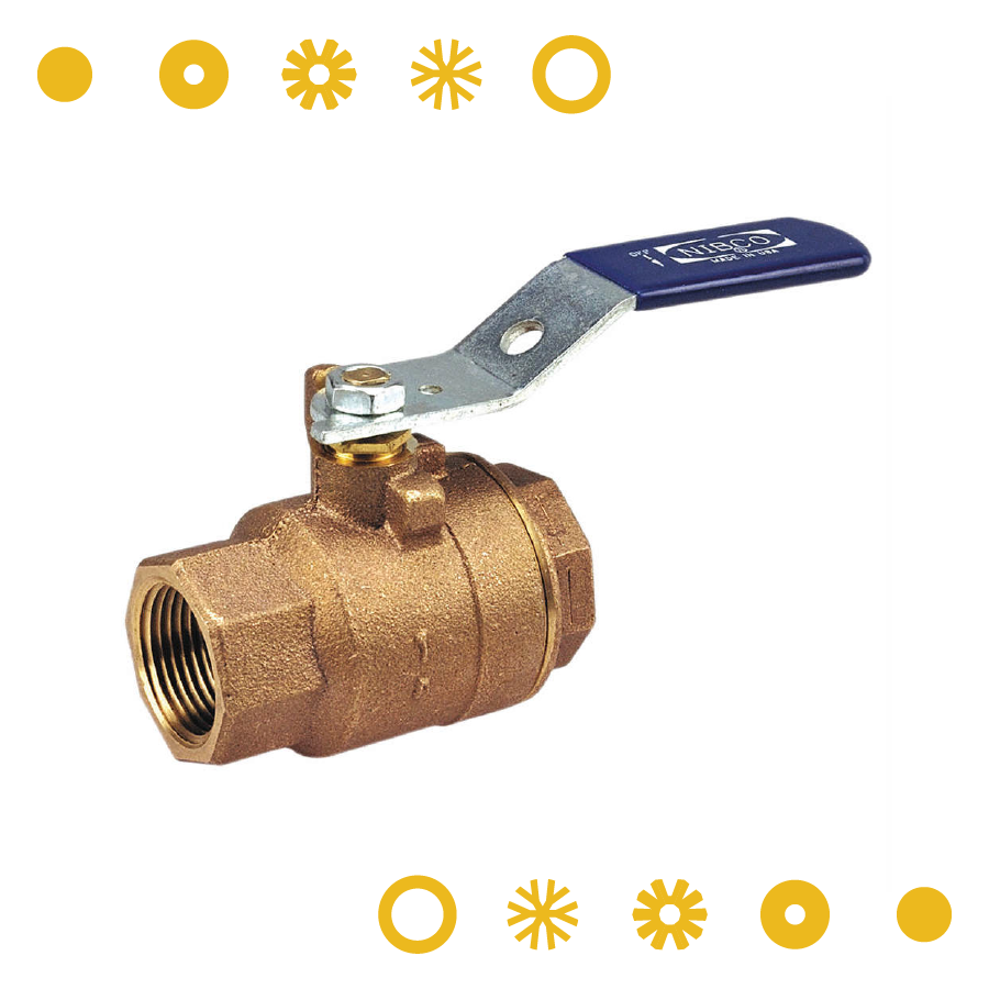 VALVULA DE PASO ROSCABLE DE BRONCE - 1 1/4 IN