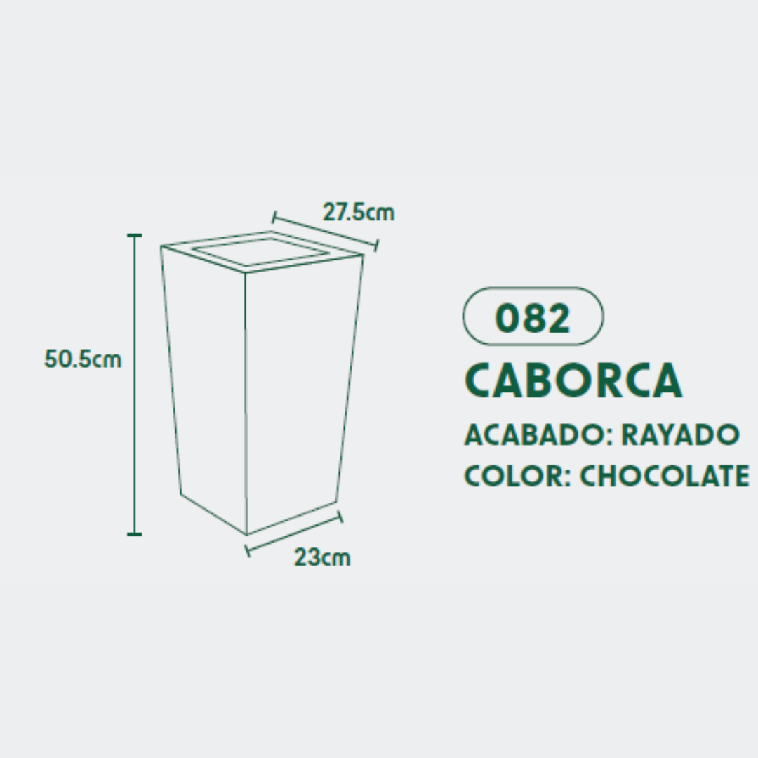 MACETA DE POLIETILENO CABORCA (CHOCOLATE)