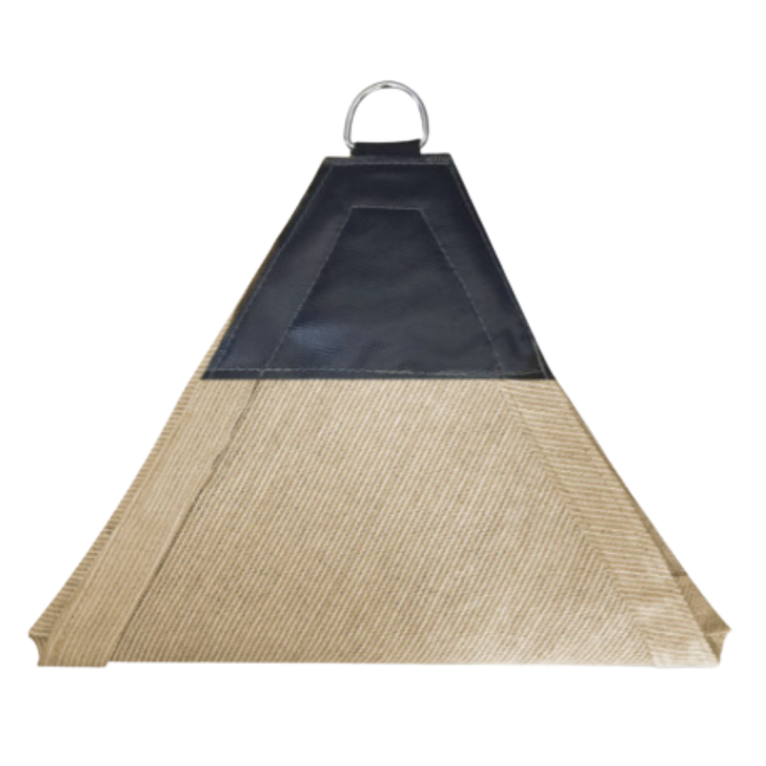 MALLA SOMBRA CORTE RASCHEL 90% BEIGE (CORTE TRIANGULAR 4 X 4 X 4 M)