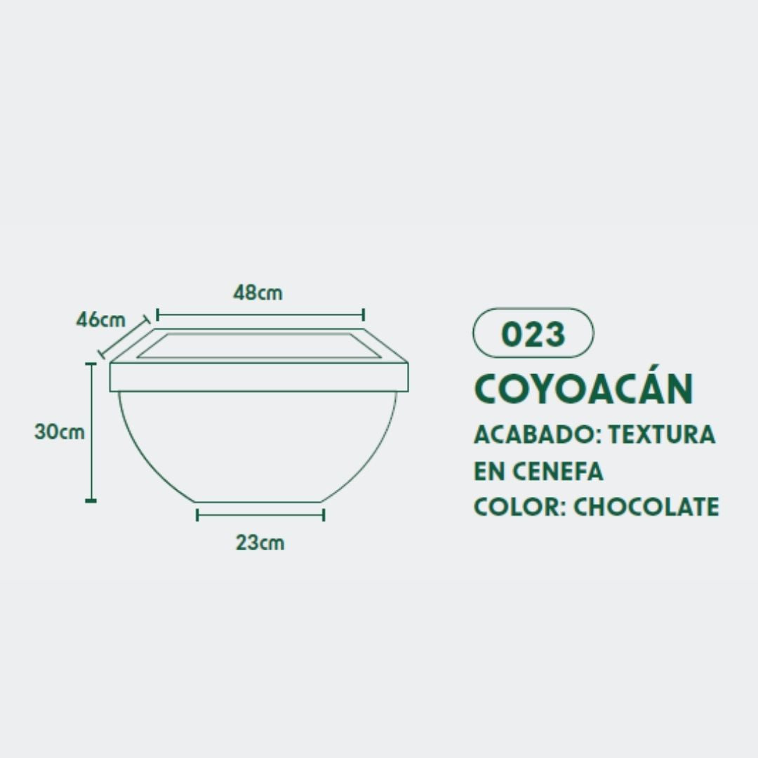 MACETA DE POLIETILENO COYOACAN (CHOCOLATE)