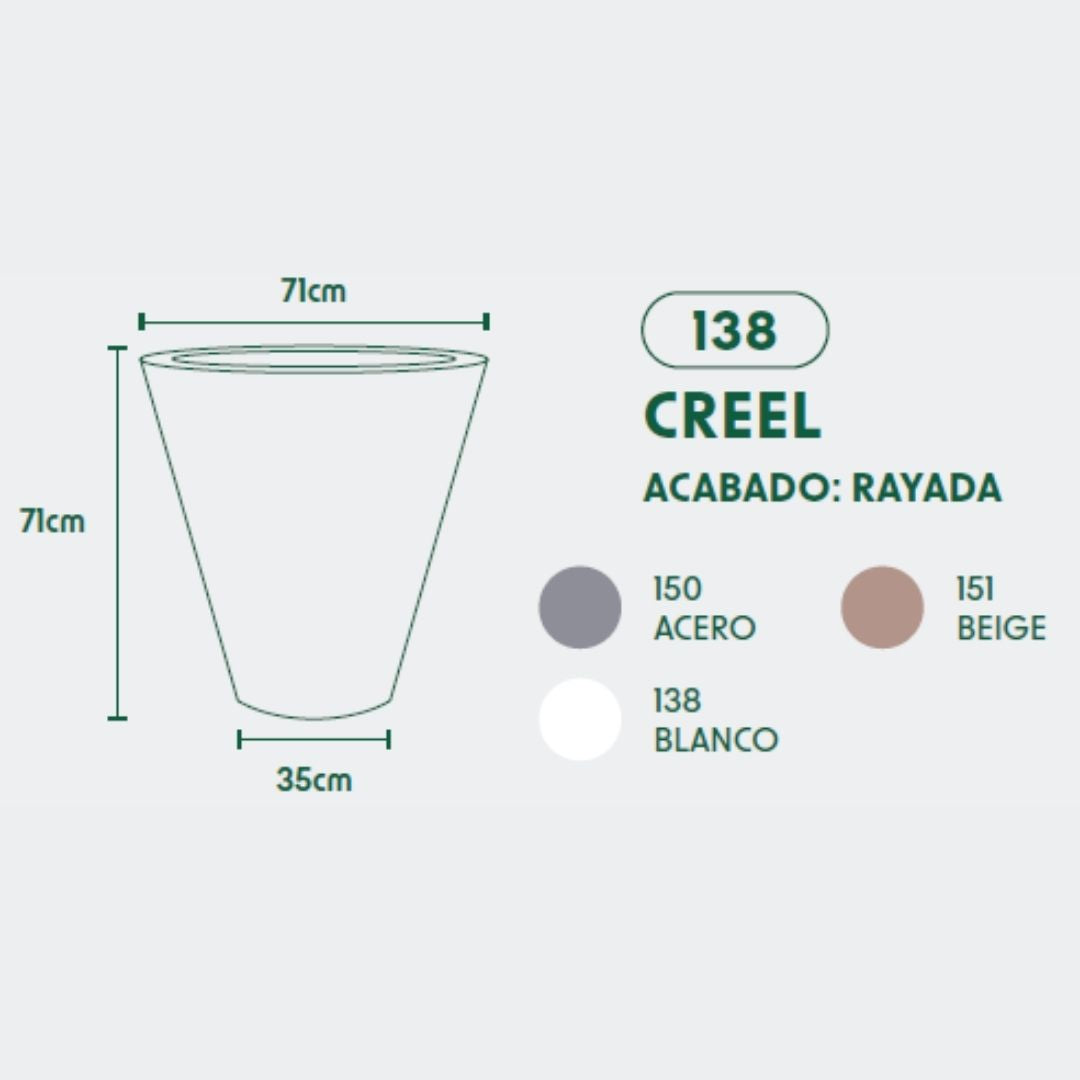 MACETA DE POLIETILENO CREEL (BEIGE)