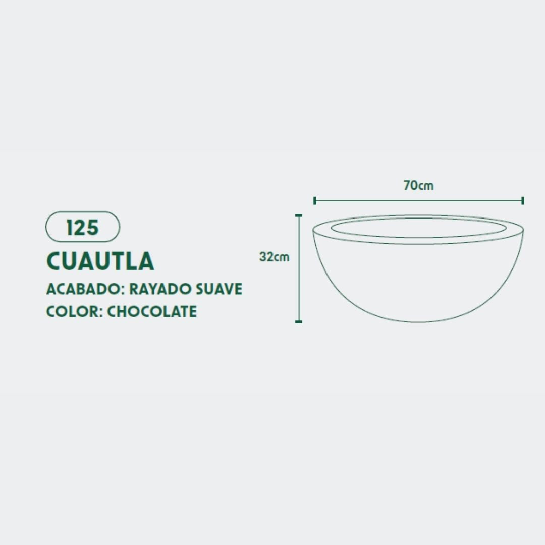 MACETA DE POLIETILENO CUAUTLA (CHOCOLATE)