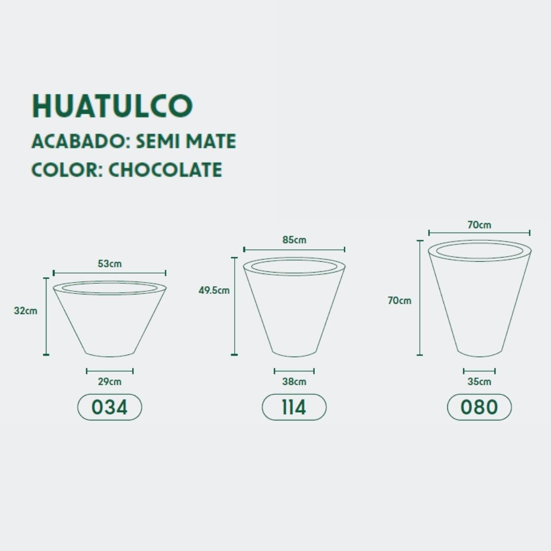 MACETA DE POLIETILENO HUATULCO CHICA (CHOCOLATE)