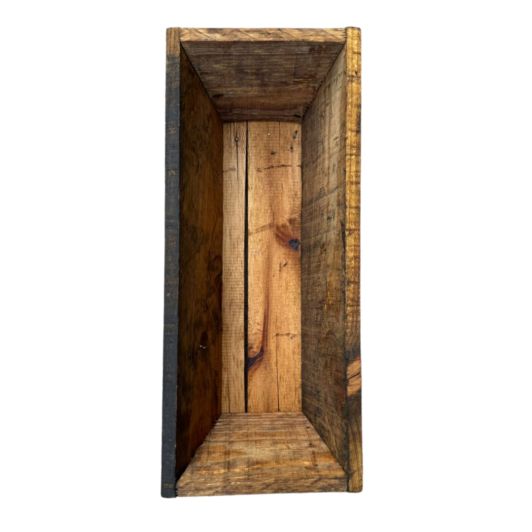 MACETA MADERA TIPO JARDINERA CONO RECTANGULAR CHICA
