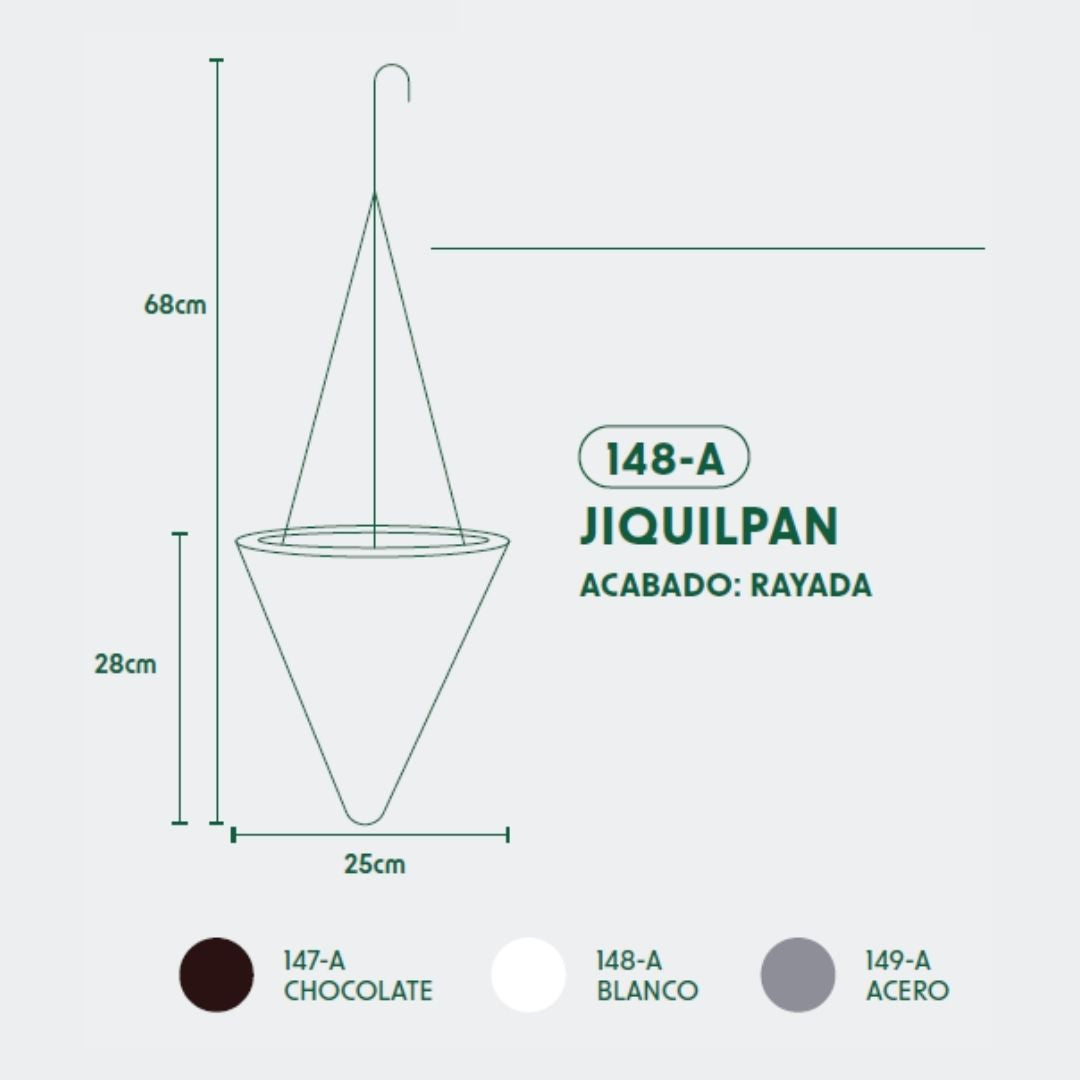 MACETA DE POLIETILENO JIQUILPAN (BLANCO)