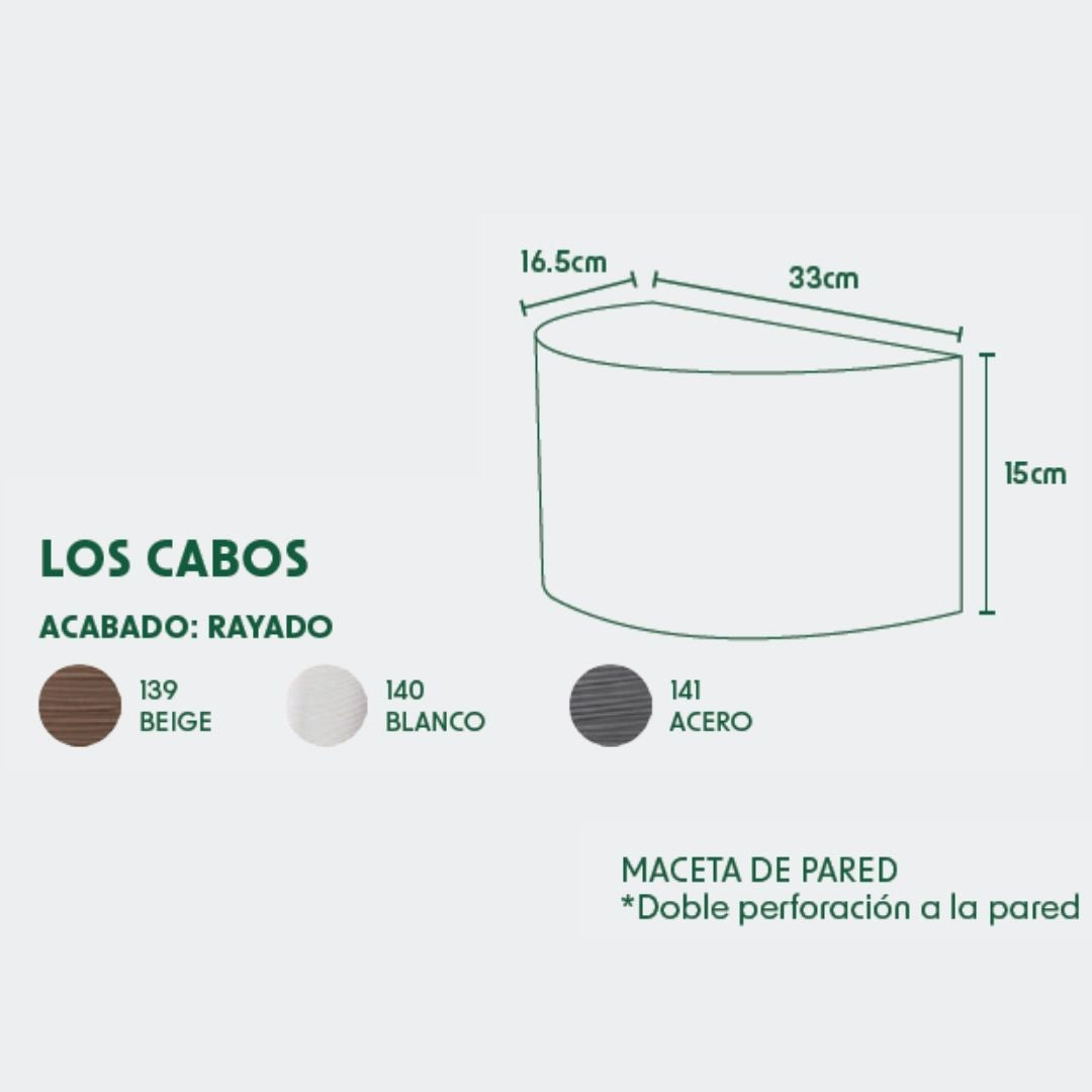 MACETA DE POLIETILENO LOS CABOS (BLANCA)