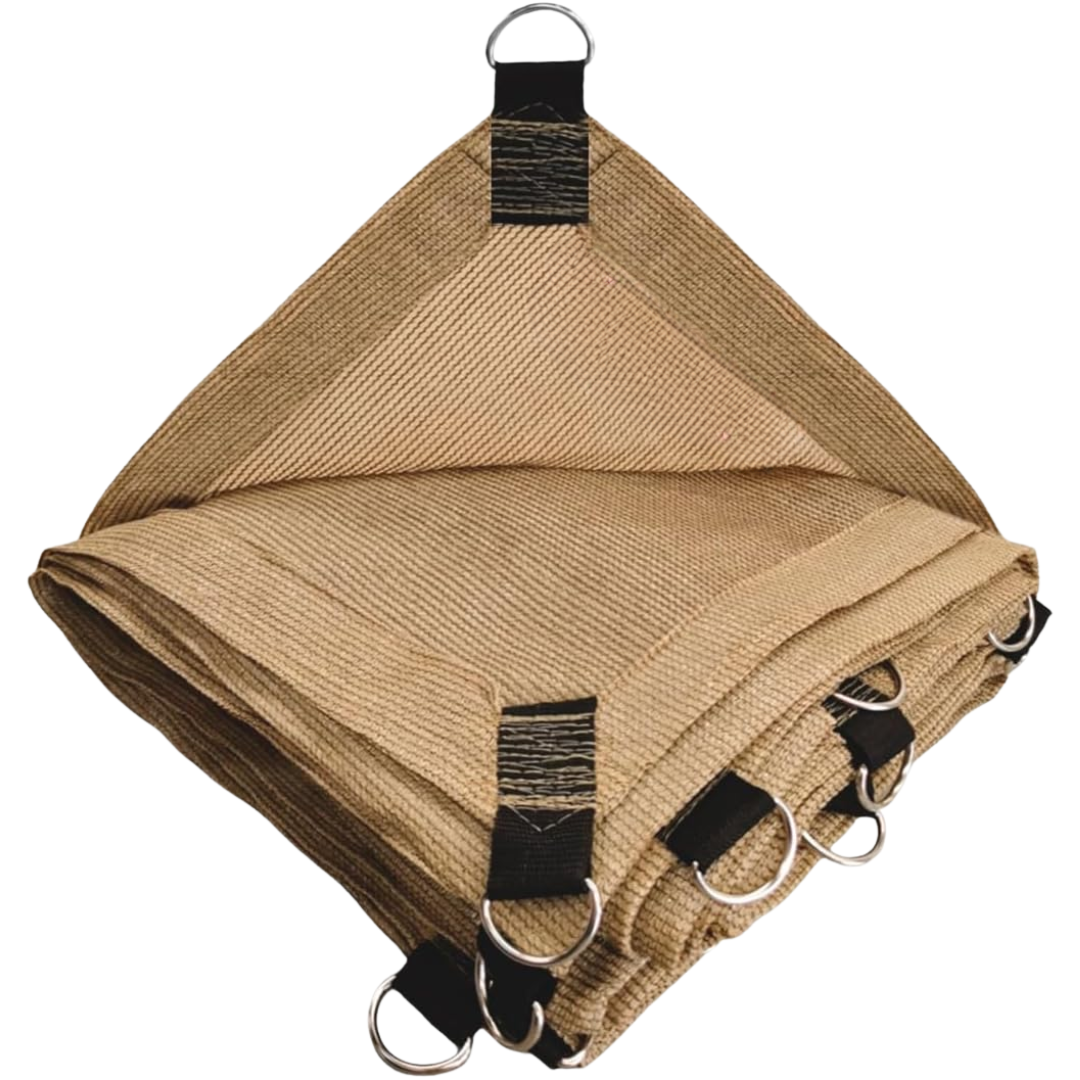 MALLA SOMBRA CORTE RASCHEL 90% BEIGE (CORTE 4 X 8 M)