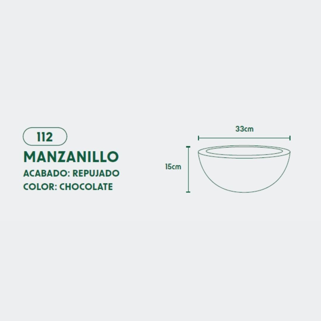 MACETA DE POLIETILENO MANZANILLO (CHOCOLATE)