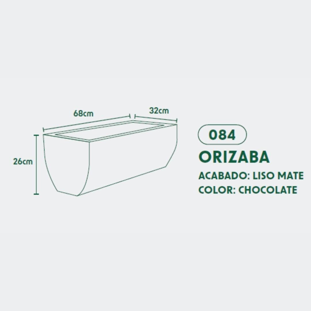 MACETA DE POLIETILENO ORIZABA (CHOCOLATE)