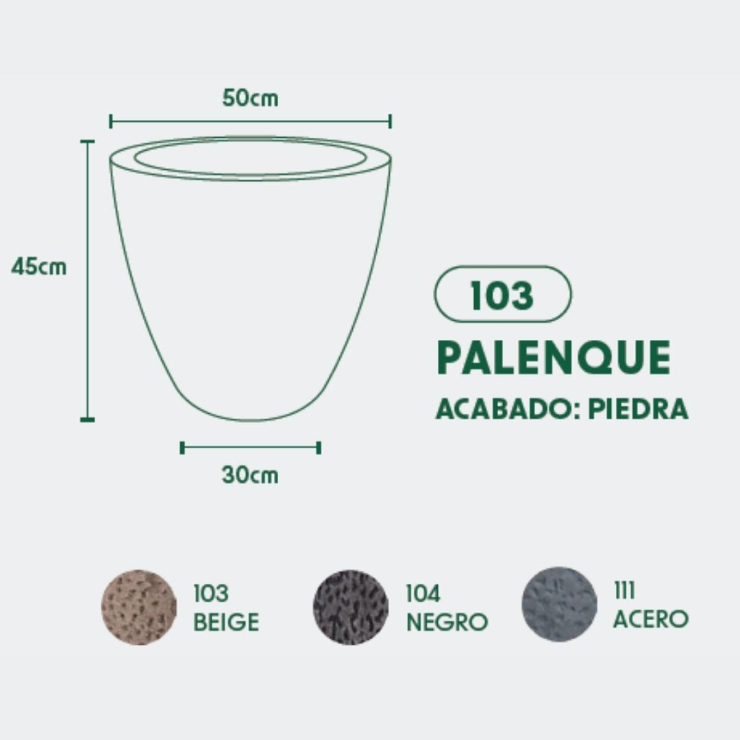 MACETA DE POLIETILENO PALENQUE (BEIGE)