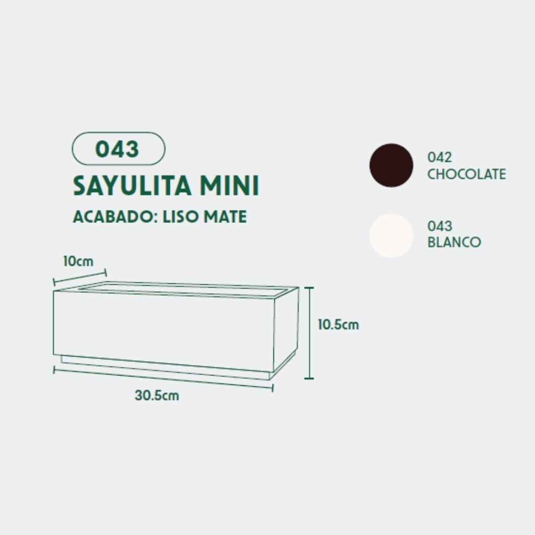 MACETA DE POLIETILENO SAYULITA MINI (CHOCOLATE)