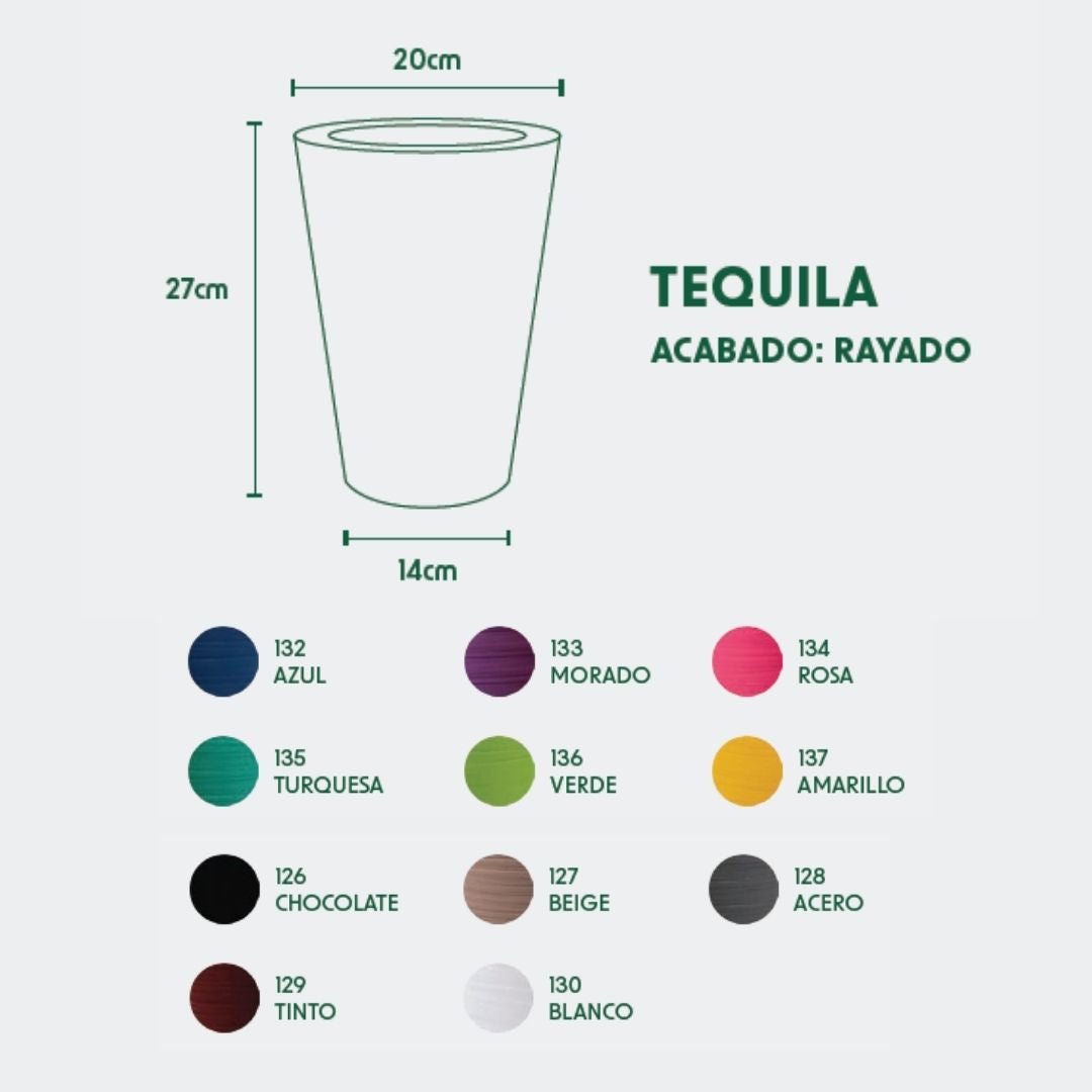 MACETA DE POLIETILENO TEQUILA (AZUL)