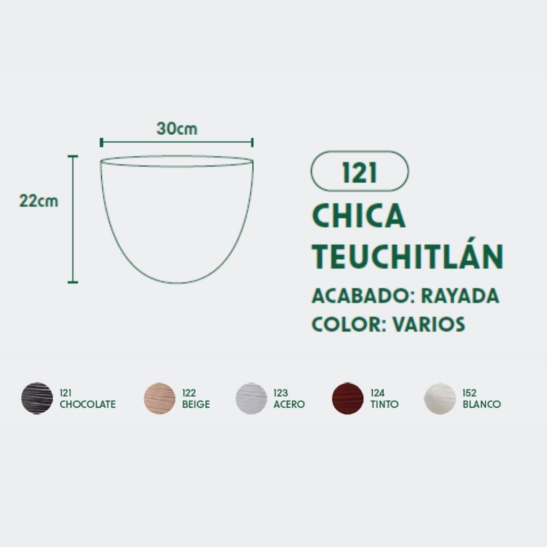 MACETA DE POLIETILENO TEUCHITLAN CHICA (BLANCO)