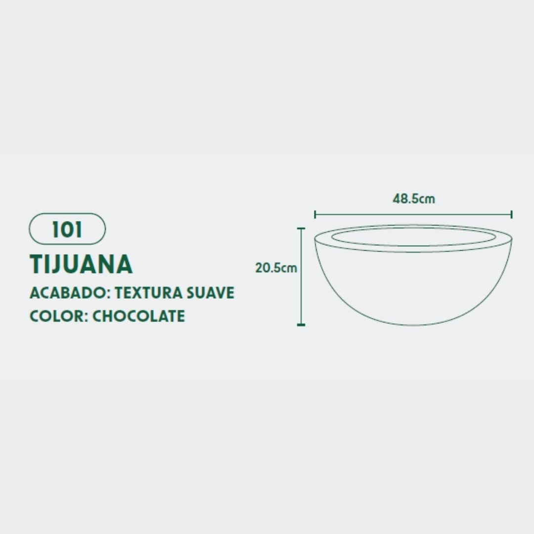 MACETA DE POLIETILENO TIJUANA (CHOCOLATE)