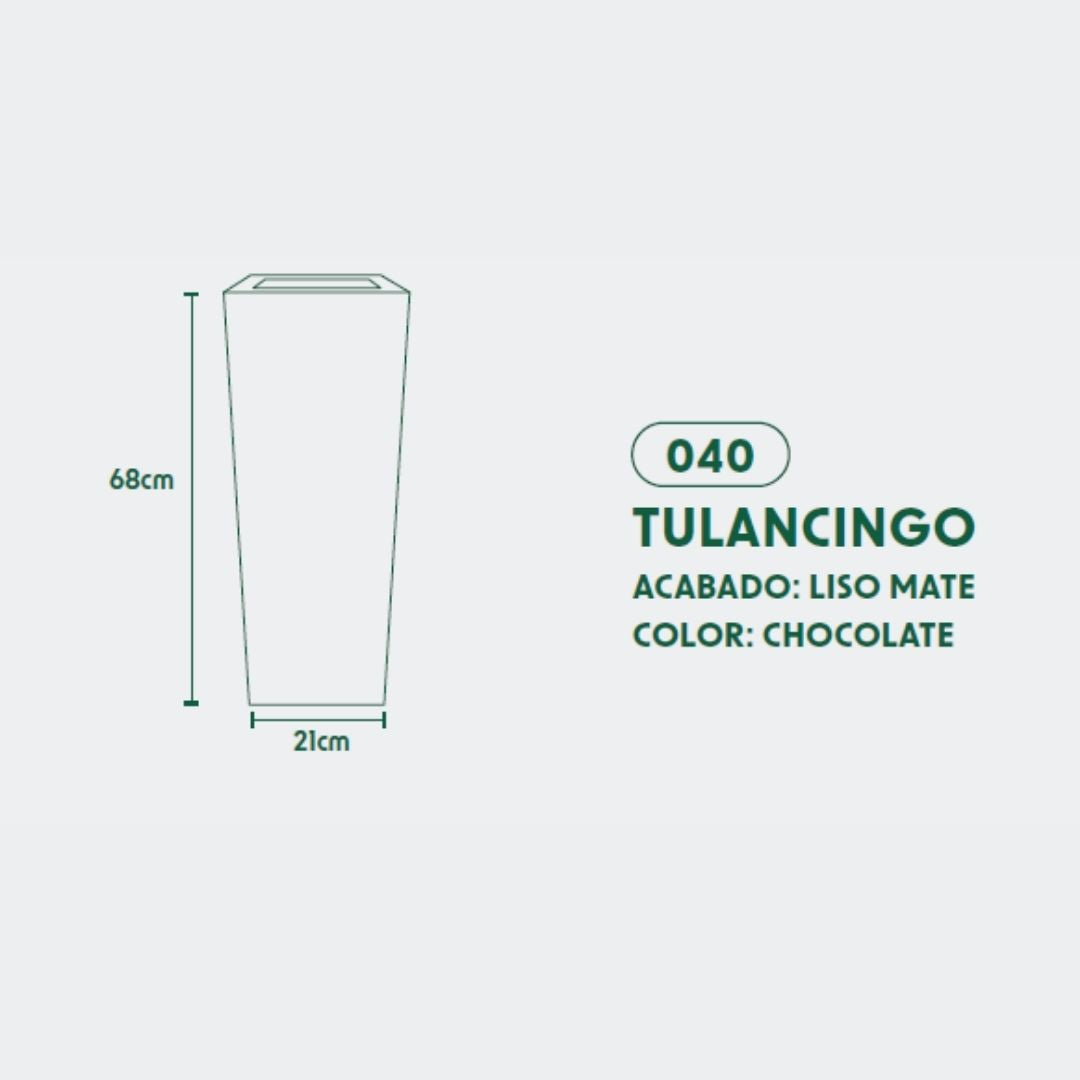 MACETA DE POLIETILENO TULANCINGO (CHOCOLATE)