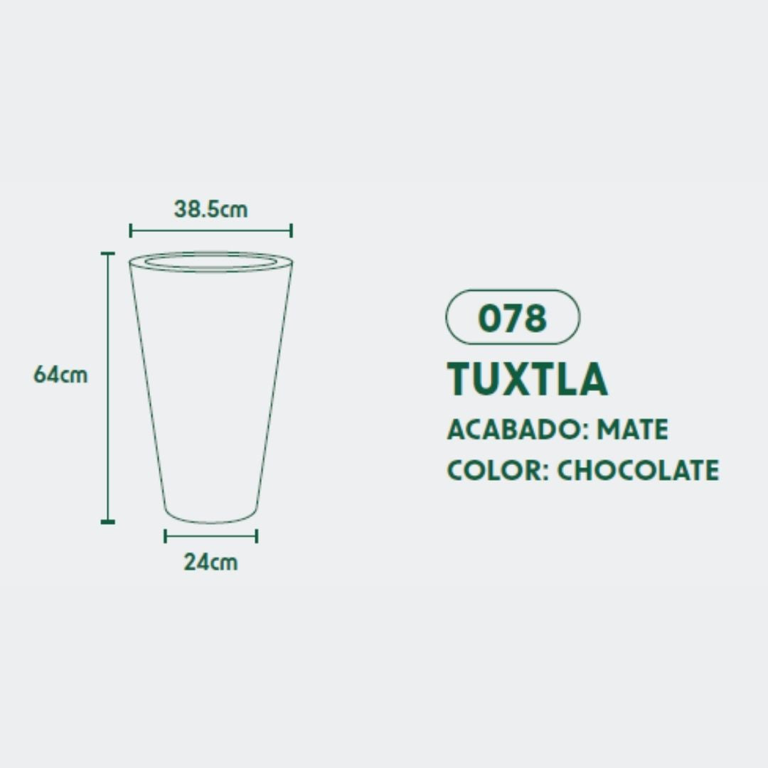 MACETA DE POLIETILENO TUXTLA (CHOCOLATE)