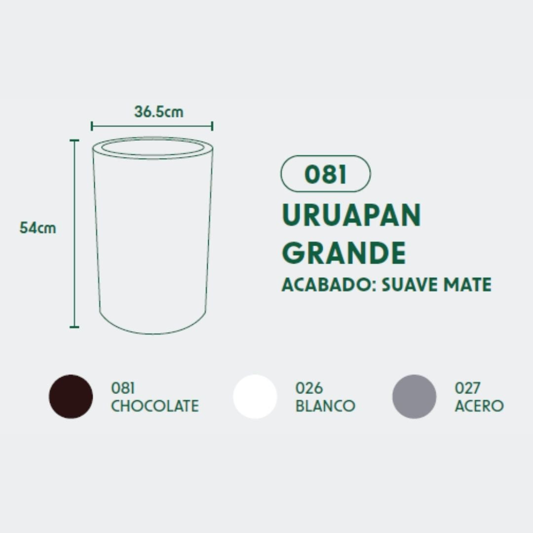 MACETA DE POLIETILENO URUAPAN GRANDE (CHOCOLATE)