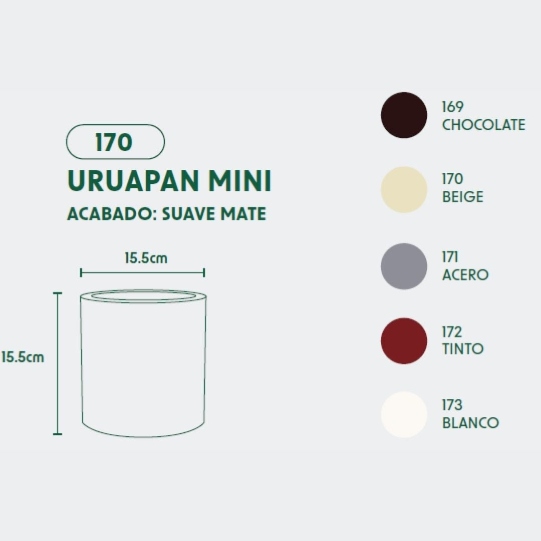 MACETA DE POLIETILENO URUAPAN MINI (TINTO)