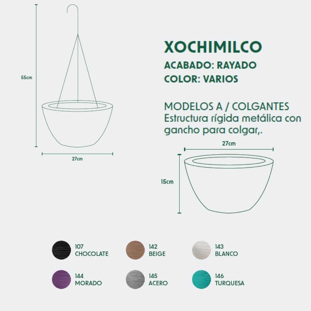 MACETA DE POLIETILENO XOCHIMILCO (BEIGE)