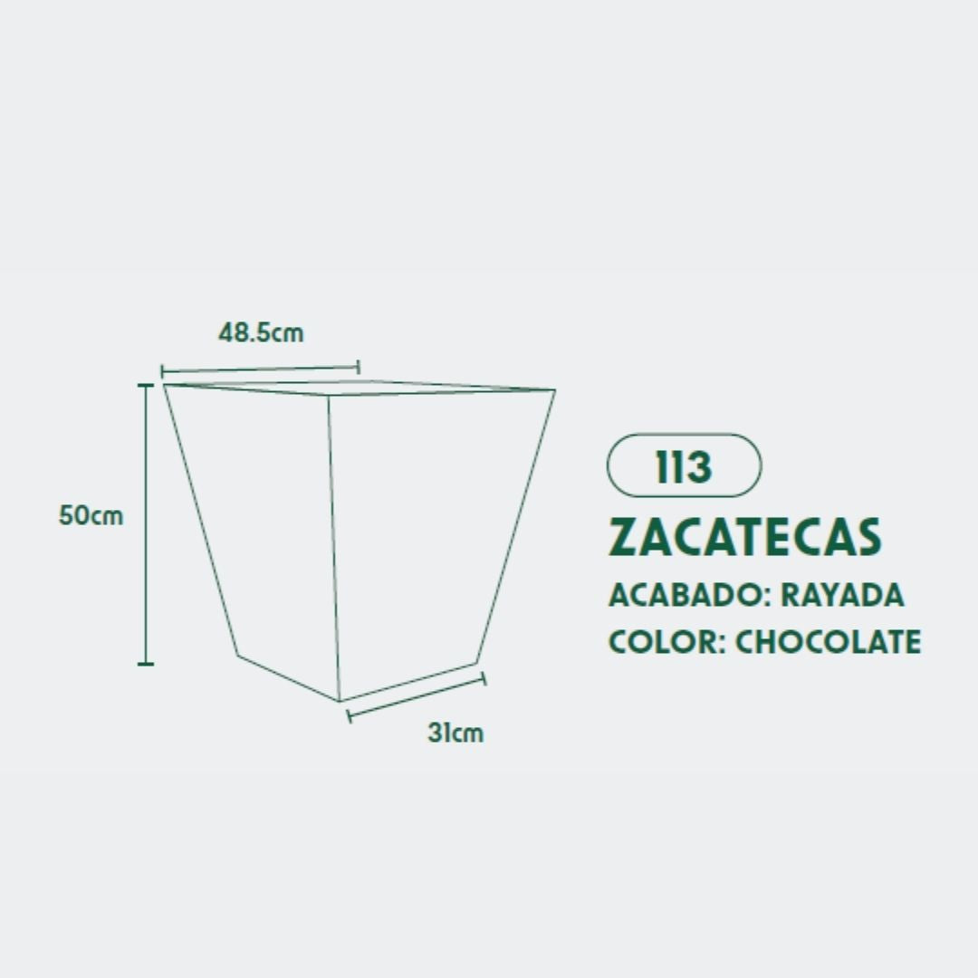 MACETA DE POLIETILENO ZACATECAS (CHOCOLATE)